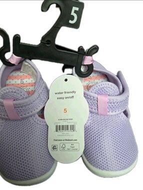 Wonder Nation Baby Girl Mesh Water Shoes, Size 5, Brand New!